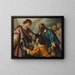 L'ange Raphaël refusing the gifts offered by Tobie - Atelier of Giovanni Biliverti — framed artwork on a wall
