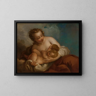 Allegory of Charity - François Lemoyne Workshop — framed artwork on a wall