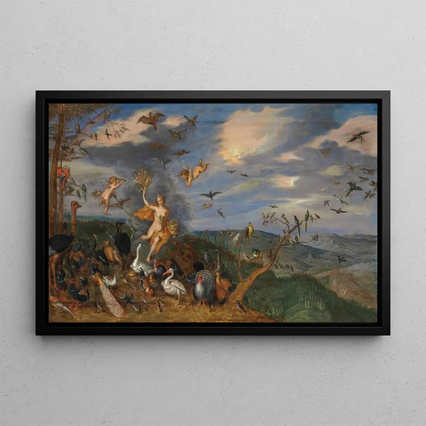 An Allegory of Air - Jan Brueghel I Workshop — framed artwork on a wall