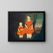 Sisters in Red - Sturtevant J. Hamblin — framed artwork on a wall