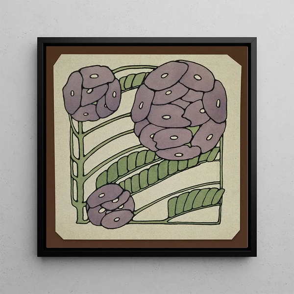 Stylized Violet Painting - Hannah Borger Overbeck — framed artwork on a wall