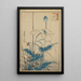 Bird above the poppies - Sugakudo — framed artwork on a wall