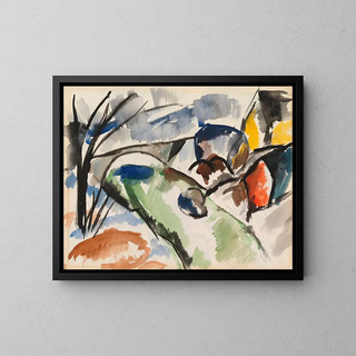 Landscape Fluvial - Sulho Sipilä — framed artwork on a wall