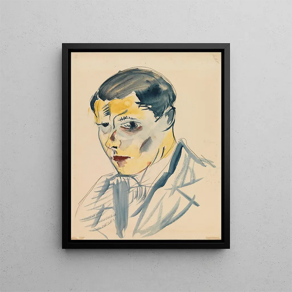 Self-portrait Painting - Sulho Sipilä — framed artwork on a wall