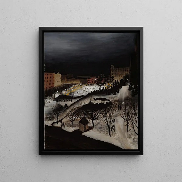 The ice rink - Sulho Sipilä — framed artwork on a wall