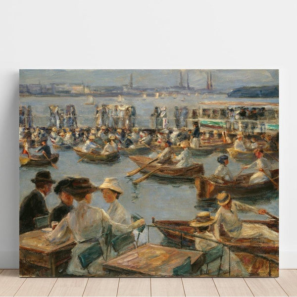 Reproduction of the painting of the Alster in Hamburg - Max Liebermann
