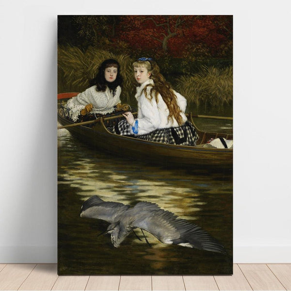 Reproduction of the painting of the Heron on the Thames - James Tissot