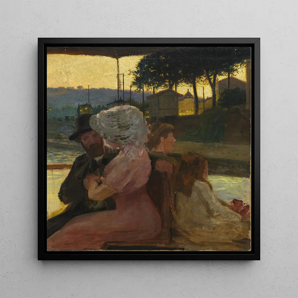 On the River - Henri-Edmond Cross — framed artwork on a wall