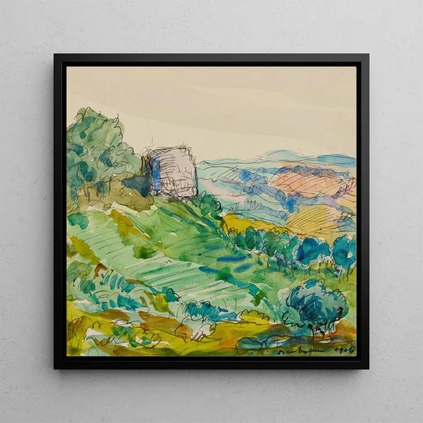 On the road to Gaillac - Donald Shaw MacLaughlan — framed artwork on a wall