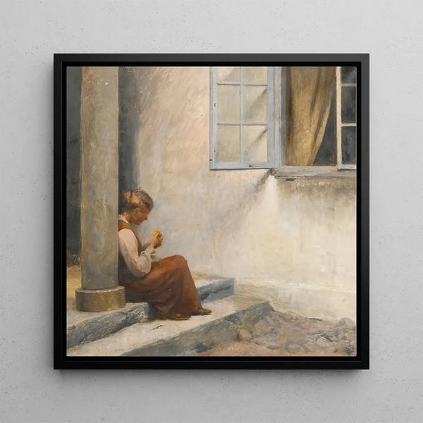 Sur le porche de Liselund - Peter Ilsted — framed artwork on a wall