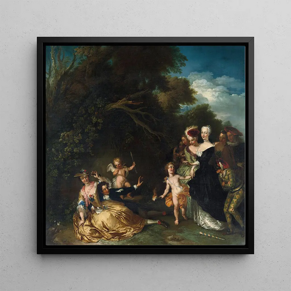 Surprised or infidelity discovery - Christian Wilhelm Ernst Dietrich — wall display of the artwork