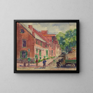 Old Georgetown DC - Susan Brown Chase — framed artwork on a wall