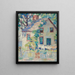 House in Lumberville - Susette Inloes Schultz Keast — framed artwork on a wall