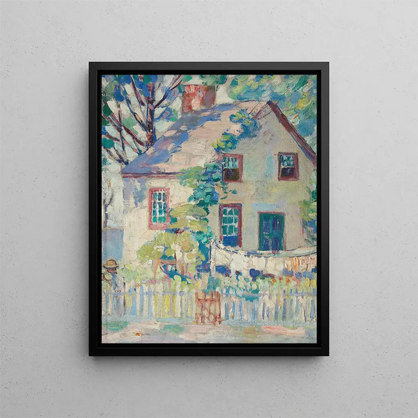 House in Lumberville - Susette Inloes Schultz Keast — framed artwork on a wall