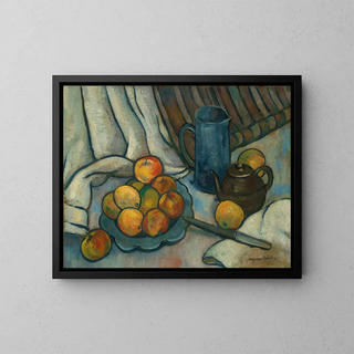 Apples, pitcher and thire - Suzanne Valadon — framed artwork on a wall