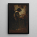 A peasant woman attending to her chores - Suze Robertson — framed artwork on a wall