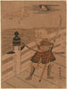 Benkei and Heron on the Bridge - Suzuki Harunobu — artwork view