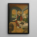 Saint Remi filling the wine barrel - Swiss painter — framed artwork on a wall