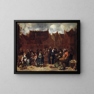 Market Garden - Sybrand van Beest — framed artwork on a wall