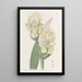 Iris Embroidered Painting - Sydenham Edwards — framed artwork on a wall