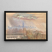 Lucifer survolant la ville - Sydney Harold Meteyard — framed artwork on a wall