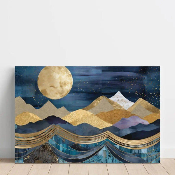 Reproduction of the painting Symphony Nocturne in Gold and Azure | Collage