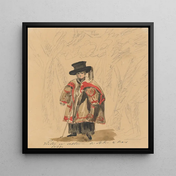 Syn Viktor in Slovak costume - Henriette Odescalchi — framed artwork on a wall