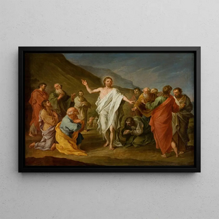 The Christ appearing to the apostles after the resurrection - Szymon Czechowicz — framed artwork on a wall