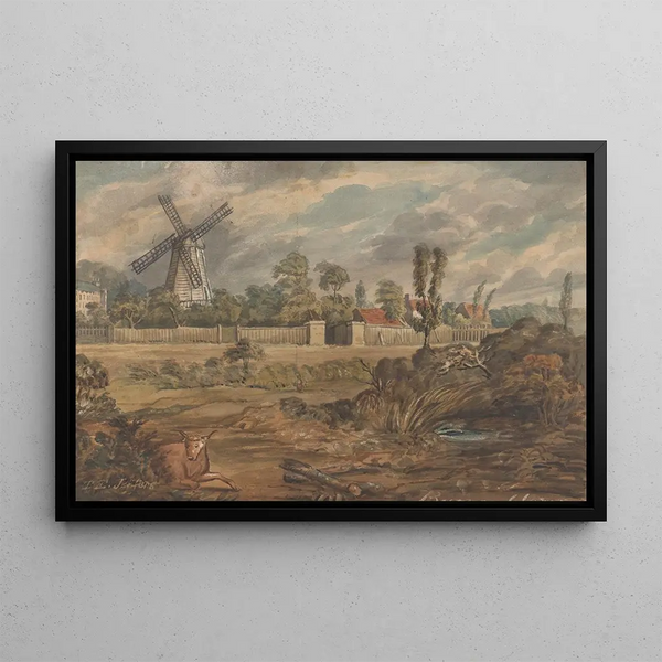 Barnes Common Painting June 1836 - T E Jeffers — framed artwork on a wall