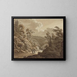 Road through the woods near Kresselbach - T Lamey — framed artwork on a wall