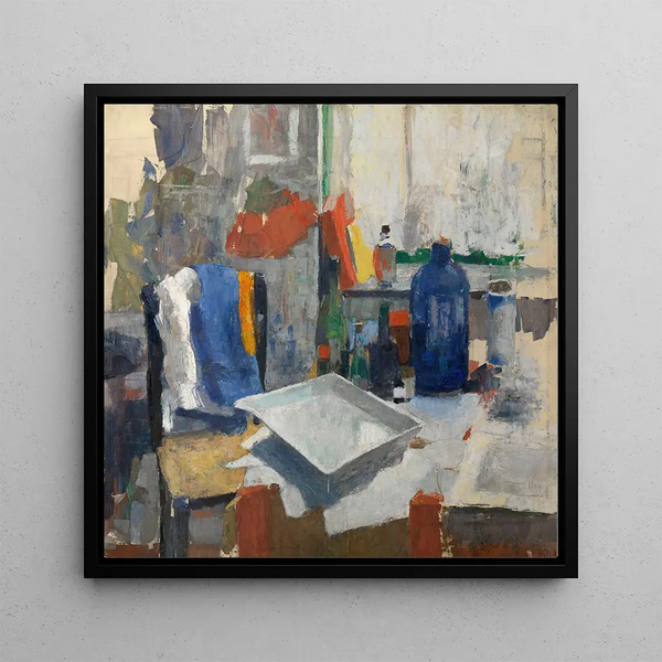 Water-etching table painting - Rik Wouters — framed artwork on a wall