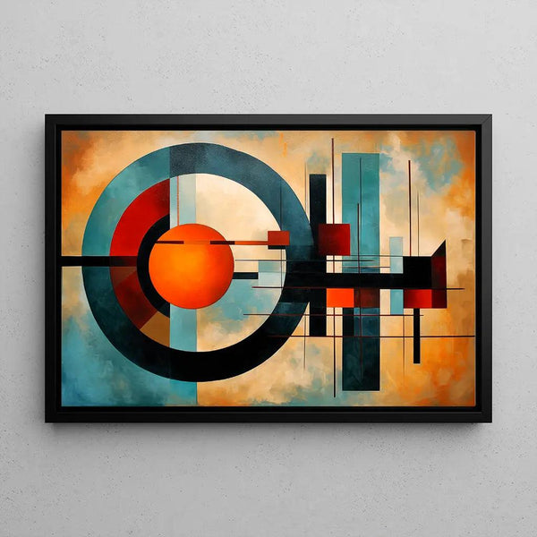 Abstract Painting – Praise of Symmetry | Geometric Wall Poster with Bright Colors and Balanced Shapes