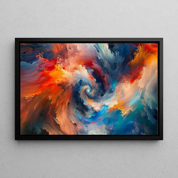 Abstract Painting – Chromatic Whirlwind | Wall Poster with Dynamic Colors and Swirling Movements