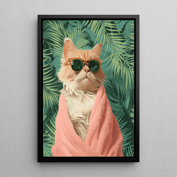 Tropical Cat Painting