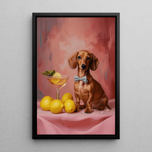 Painting Dog and Cocktail