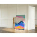 Colorful Painting – Rainbow Mountains | Poster Abstract Mountain Landscape | Modern Decor for Living Room or Office