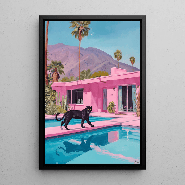 Painting Panther Black and Villa Rose - Modern Escape