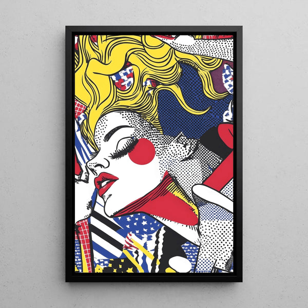 Pop Art Painting – Beauty in Motion | Poster Glamour Style Lichtenstein