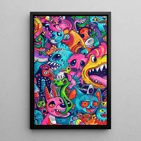 Pop Art Painting – Chromatic Explosion | Urban and Colorful Doodle Poster