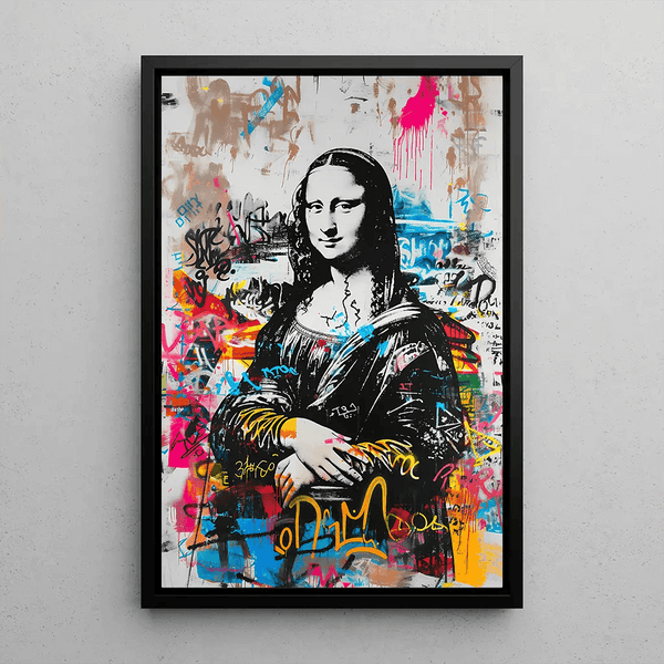 Street Art Poster – The Urban Mona Lisa | Graffiti Pop and Colorful Poster of Mona Lisa