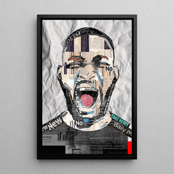 Street Art Poster – La Rage de l’Info | Collage de Journaux Poster