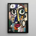 Street Art Painting – Fractured Face | Abstract Urban Poster in Multiple Colors | Expressive Modern Contemporary Art Poster