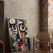 Street Art Painting – Fractured Face | Abstract Urban Poster in Multiple Colors | Expressive Modern Contemporary Art Poster