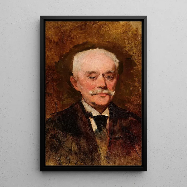 Portrait of an Old Man - Tadeusz Ajdukiewicz — framed artwork on a wall