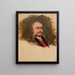 Portrait of an old man sketch - Tadeusz Ajdukiewicz — framed artwork on a wall