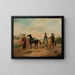 Trois cavaliers sur la route - Tadeusz Brodowski — framed artwork on a wall