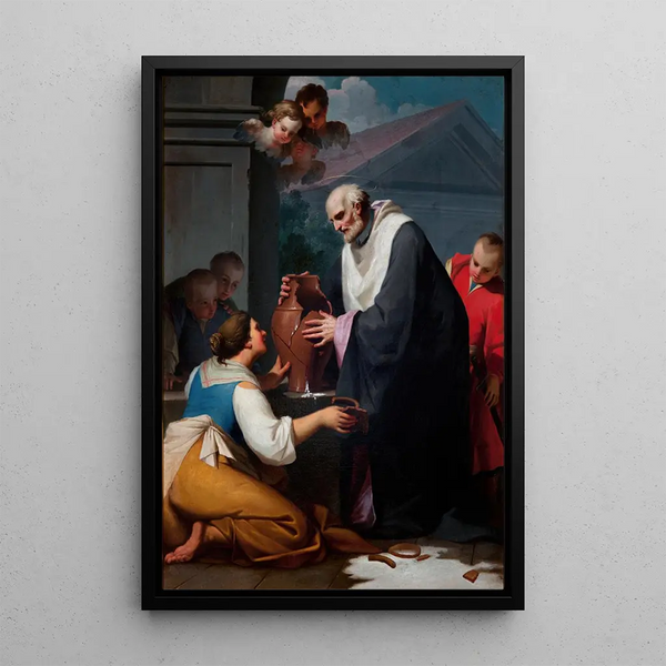 Miracle of Saint Jan Kanty - Tadeusz Kuntze-Konicz — framed artwork on a wall