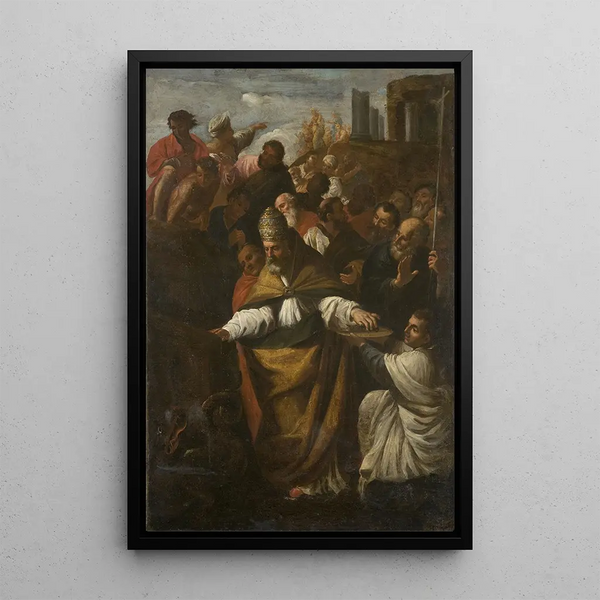 Miracle de l'Église - Tadeusz Kuntze-Konicz — framed artwork on a wall