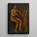 a seated female nude - Tadeusz Makowski — framed artwork on a wall