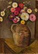 Asters and Zinnias in a Terracotta Pitcher - Tadeusz Makowski — artwork view